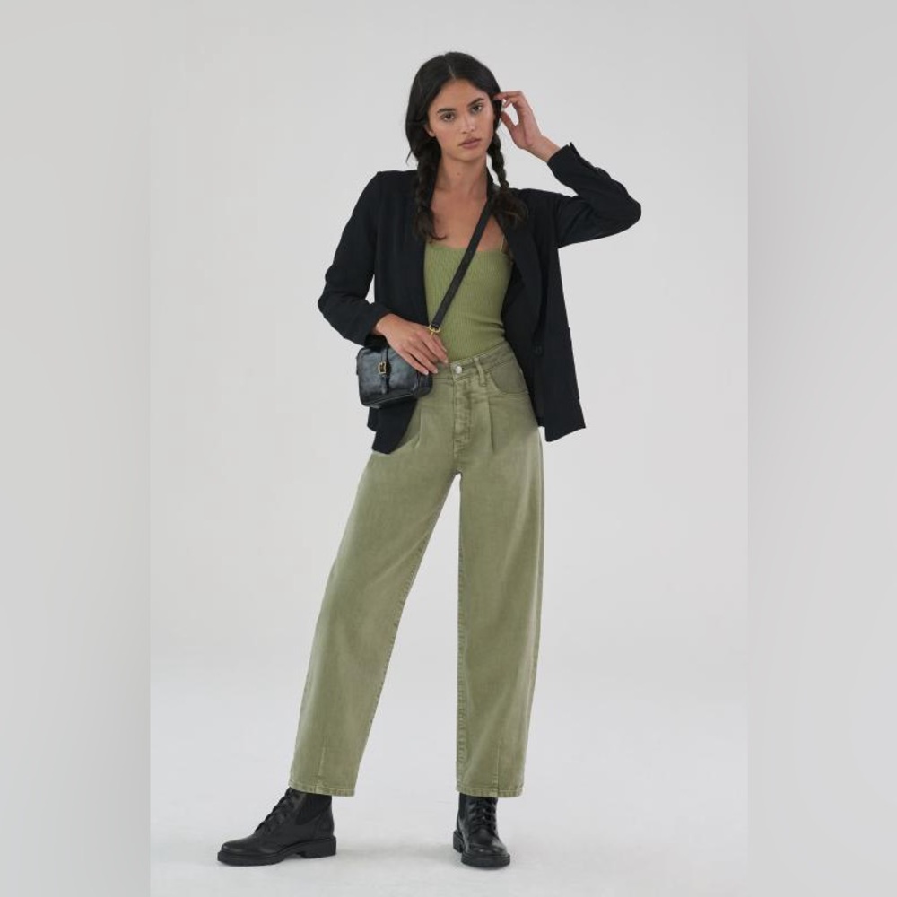 Anthropologie Pilcro The Breaker High Rise Relaxed Jeans with Pleated Front